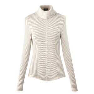 Ann Taylor Ribbed Ivory Cowl Neck Sweater - Size XS